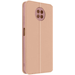 Avizar Housse Xiaomi Redmi Note 9T 5G Étui Folio Porte-carte Fonction Support Rose gold