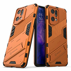 Coque en TPU anti-chocs avec béquille, orange pour votre Oppo Find X5 Pro