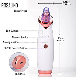 Acheter Chrono Aspirateur Point Noirs, Extraction Multifonctionnel Retirer Les Blackhead,Nettoyant Facial De Nez Rechargeable Par USB Extracteur De Point Noire(Or rose)