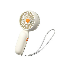 (blanc) Mini Ventilateur Portable Ventilateur Portatif Puissant Rechargeable, petit Ventilateur Personnel à 5 Vitesses pour les Voyages en Plein Air USB Design Mignon