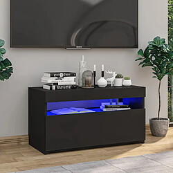 Maison Chic Meubles TV avec lumières LED - Banc TV pour salon Noir 75x35x40 cm -MN55634