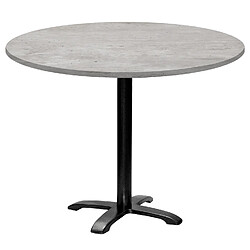 Restootab Table ronde Ø110cm - modèle Bazila béton naturel