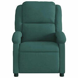 Avis Maison Chic Fauteuil inclinable,Fauteuil luxe de relaxation vert foncé velours -MN65025