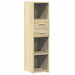 vidaXL Buffet haut chêne sonoma 30x42,5x124 cm bois d'ingénierie