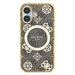 Guess Maroquinerie Guess Coque iPhone 16 Pivoine MagSafe - Marron