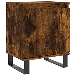 vidaXL Table de chevet chêne fumé 40x30x50 cm bois d'ingénierie