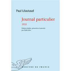 Journal particulier. 1933 - Occasion