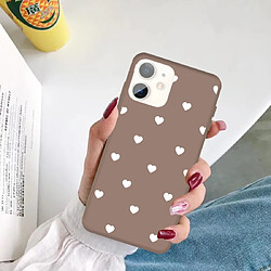 Acheter Wewoo Coque Pour iPhone 11 Multiple Love-hearts Pattern Colorful Frosted TPU Phone Protective Case Khaki