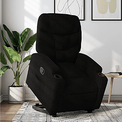 vidaXL Fauteuil inclinable noir tissu