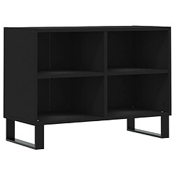 vidaXL Meuble TV noir 69,5 x 30 x 50 cm bois d'ingénierie