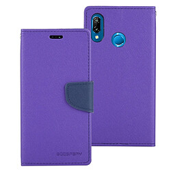 Wewoo Housse Étui Violet pour Huawei P20 Lite, avec support et fentes FANCY DIARY de protection en cuir PU cartes porte-monnaie