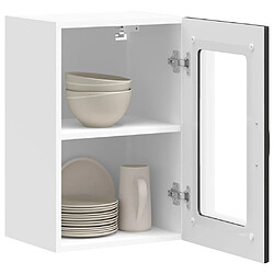 Acheter vidaXL Armoire murale de cuisine avec porte en verre Kalmar noir