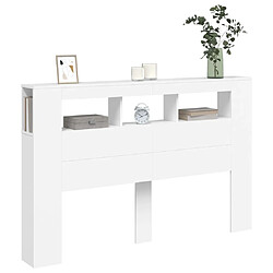 Acheter Maison Chic Tête de lit scandinave à LED,meuble de chambre blanc 160x18,5x103,5 cm bois d'ingénierie -MN21047