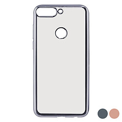 Protection pour téléphone portable Huawei Y7 2018 KSIX Flex Metal TPU Flexible Gris