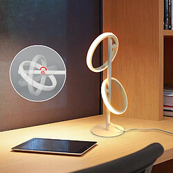 ZMH LED Table Lamp White Whonzimmer Modern Ring Rotatable Table Lamp