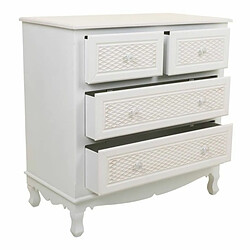 Avis Commode Alexandra House Living Blanc Crème Métal Bois de pin Bois MDF 40 x 81 x 80 cm