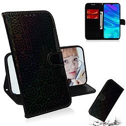 Wewoo Housse Coque Pour Huawei P Smart 2019 Couleur unie Boucle magnétique colorée Étui à rabat horizontal en cuir PU avec support et fentes cartes et portefeuille et lanière noir