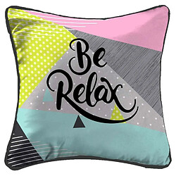 Paris Prix Housse de Coussin Be Relax 40x40cm Multicolore