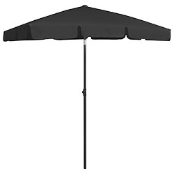 vidaXL Parasol de plage noir 180x120 cm