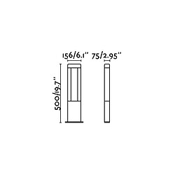 Avis faro Balise de jardin gris foncé Nanda H50