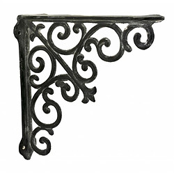 L'Héritier Du Temps Equerre Credence Etagere Potence Murale Suspension en Fonte Gris Support 3x14,50x14,50cm