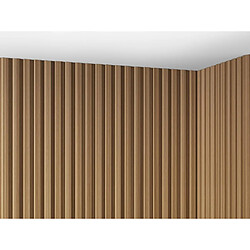 Vente-Unique Panneau mural 3D - Pack de 3,71 m² - Coloris bois naturel - Lot de 8 pièces - TATIANA