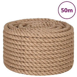 vidaXL Corde de jute 50 m de long 16 mm d'épaisseur