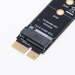 Adaptateur M.2 NVME PCIE à M2 LED NVME SSD Carte D'interface Adaptateur D'ordinateur PCIE X1 M2 M.2 NVMe SSD à PCIE + Radiateur Noir pas cher