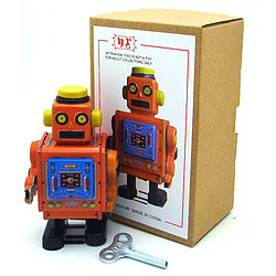 Universal Retro Children Toy Tin Robot Roll Up Toy Home Collection Retro Process Square Robots