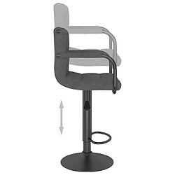 Acheter vidaXL Tabouret de bar Gris foncé Velours