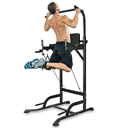 Barre de traction ajustable - BIGZZIA musculation dips station - Pullup Power Tower pour Musculation à Domicile, 150 kg MAX