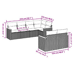 Avis Maison Chic Salon de jardin avec coussins 7 pcs | Ensemble de Table et chaises | Mobilier d'Extérieur beige résine tressée -GKD91151