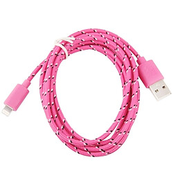 Acheter Wewoo Câble Magenta pour iPhone 6 et 6 Plus, 6s 6s Plus, 5 5S 5C de charge de transfert de données USB en nylon de style 2m,