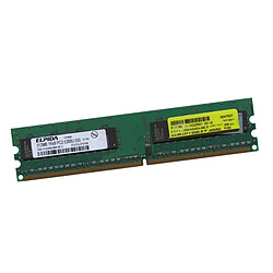 512Mo RAM ELPIDA EBE51UD8AGWA-6E-E 240-Pin DIMM DDR2 PC2-5300U 667Mhz 1Rx8 CL5 · Occasion 