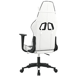 Acheter vidaXL Chaise de jeu Blanc et noir Similicuir