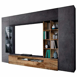 Ahd Amazing Home Design Composition Murale Ardoise Bois Meuble TV Vitrine Unité Murale Colonne Egypt Oban