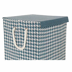 Acheter Panier à linge DKD Home Decor Pied de coq 36 x 36 x 55 cm Gris Bleu Jaune (3 Unités)