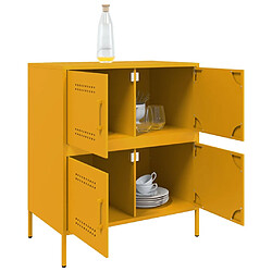 Acheter vidaXL Buffet jaune moutarde 68x39x79 cm acier