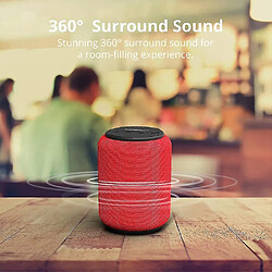 Universal Haut-parleur YH-Bluetooth 5.0, Tronsmart T6 Mini 15W Conférencier portable, temps de lecture de 24 heures, IPX6 imperméable (rouge)