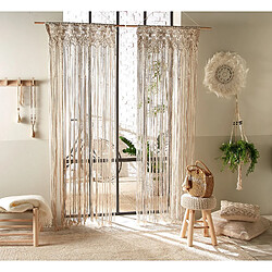 Atmosphera, Createur D'Interieur Rideau à fil design macramé Rituality - L. 90 x H. 200 cm - Beige