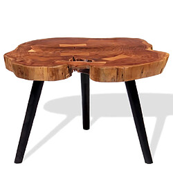 vidaXL Table basse Bois d'acacia massif (55-60)x40 cm