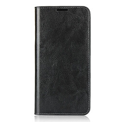 Etui en cuir véritable + TPU surface de cheval fou noir pour votre Huawei Nova 6 SE/P40 lite/Nova 7i