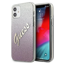 Guess Maroquinerie guess guhcp12spcuglspi iphone 12 mini 5,4" rózowy/rose coque dur glitter gradient script