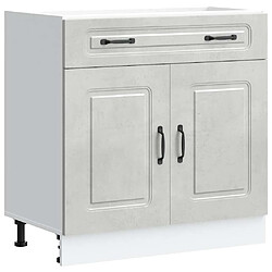 vidaXL Armoire de cuisine Kalmar gris béton bois d'ingénierie