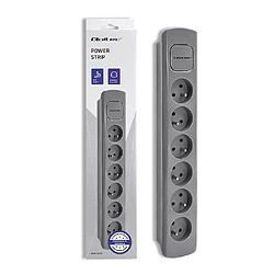 Power strip 6 sockets, 1.8m, Grey