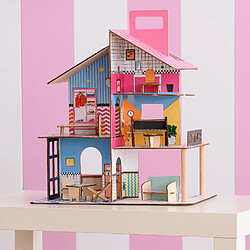 Olivia's Little World 360 Enfants Maison De Poupée En Bois - 3,5 "Poupées Et 12 Accessoires Multi TD-13260C