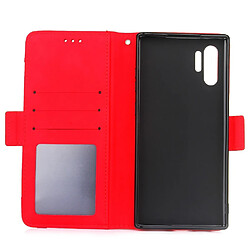 Acheter Wewoo Housse Coque Étui en cuir de style portefeuille skin veau pour Samsung Galaxy Note10 + / Note10 + 5Gavec fente carte séparée rouge