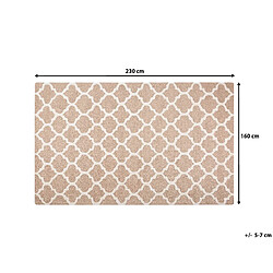 Beliani Tapis beige en laine et coton 160 x 230 cm ERBAA