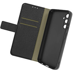 Avizar Étui pour Samsung A05s Clapet Portefeuille Support Vidéo Série Essential Noir