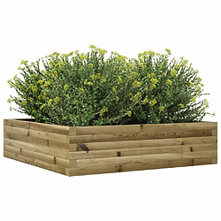 Avis vidaXL Jardinière 90x90x23 cm bois de pin imprégné